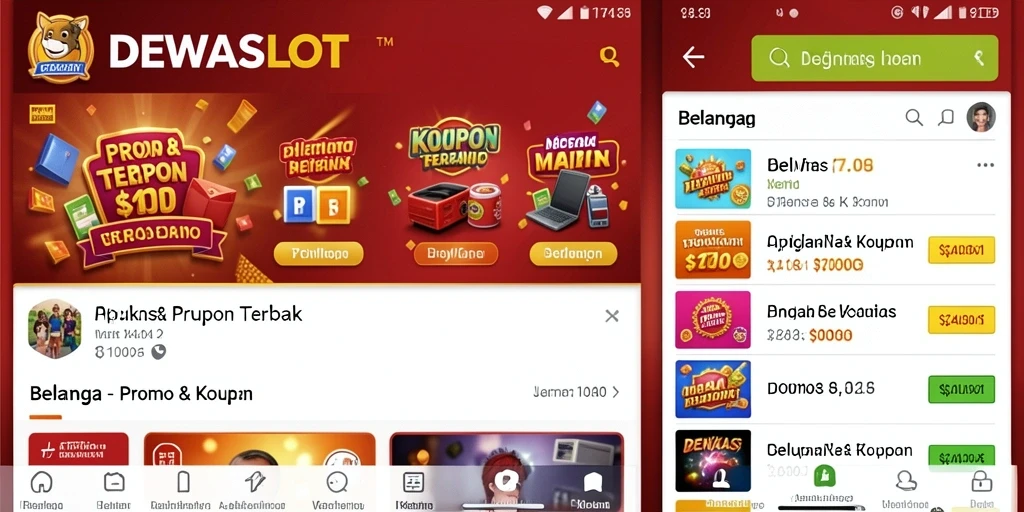 Screenshot antarmuka DEWASLOT menampilkan berbagai promo menarik.