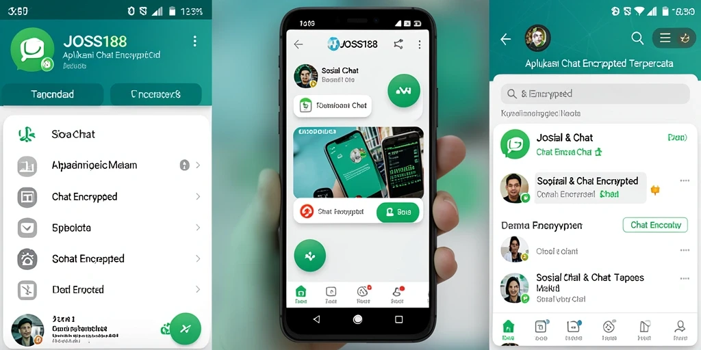 Screenshot utama JOSS188 menampilkan antarmuka obrolan yang aman dan privasi terjamin.