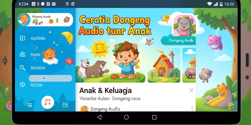 Tampilan antarmuka K234 yang menarik dan ramah anak.