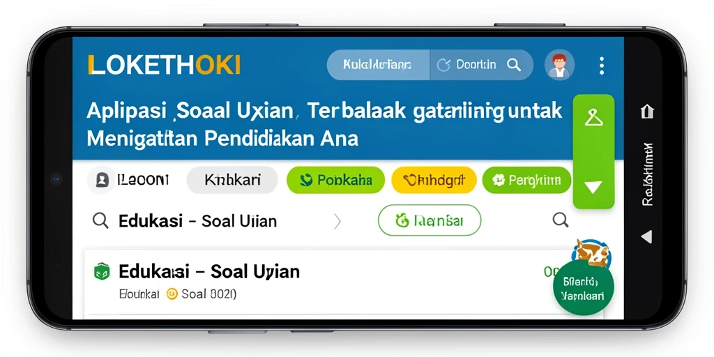 Tampilan antarmuka aplikasi Soal Ujian LOKETHOKI yang menarik.