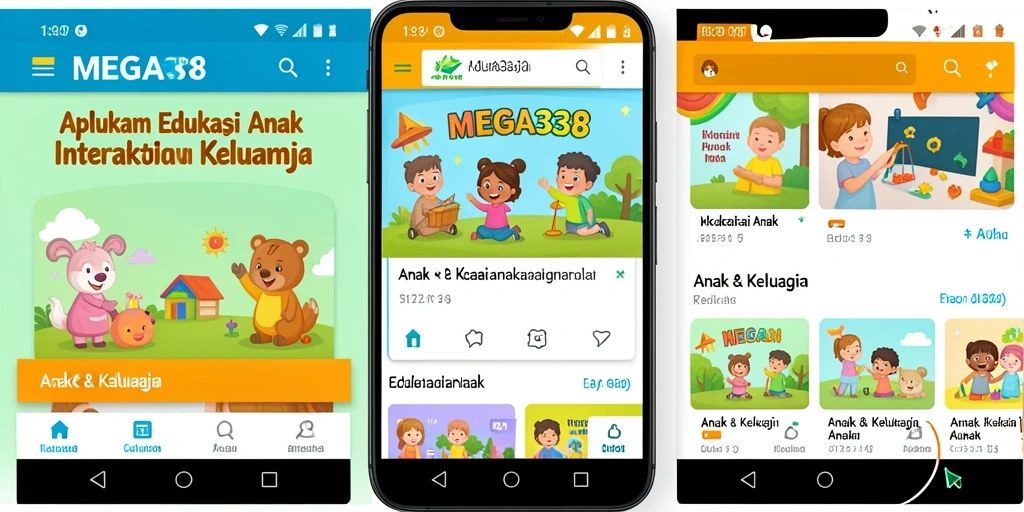 Antarmuka MEGA338 yang penuh warna dan interaktif untuk belajar.