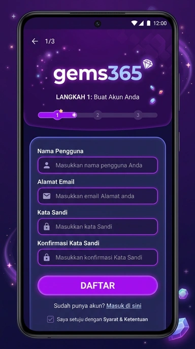 Panduan Buat Akun Baru gems365 untuk Pengguna Android
